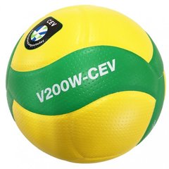 Мяч волейбольный профессиональный Mikasa V200W CEV Желто-зелений (4907225881291)
